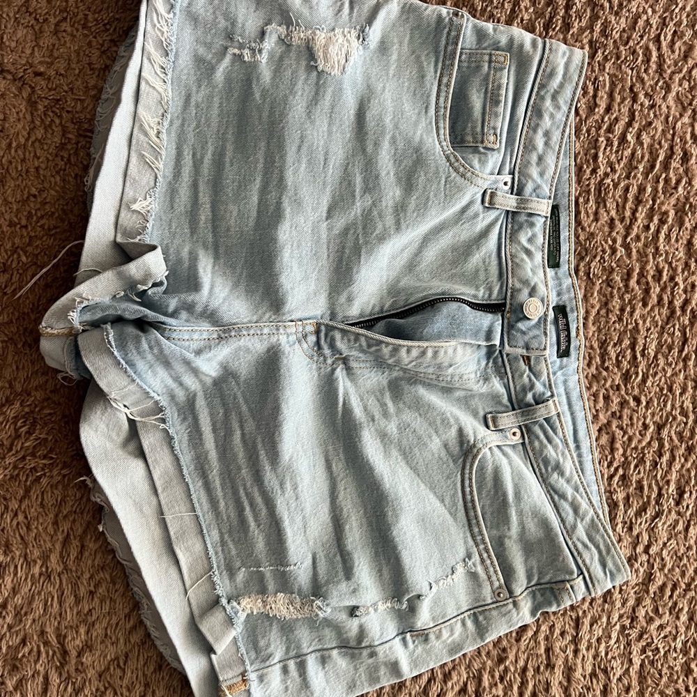 Wild Fable Light Blue Frayed Jean Shorts